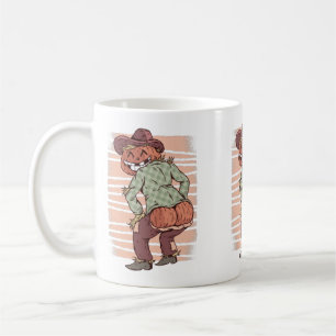 Caneca De Café gemido de alloween espantalho-espantalho-abóbora