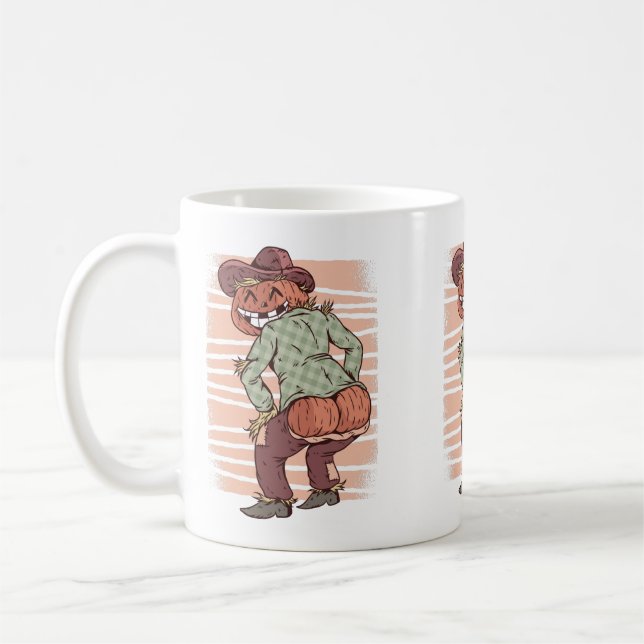 Caneca De Café gemido de alloween espantalho-espantalho-abóbora (Esquerda)