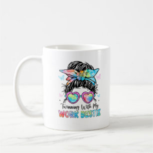 Caneca De Café Geminando com meu trabalho Bestile o melhor espíri