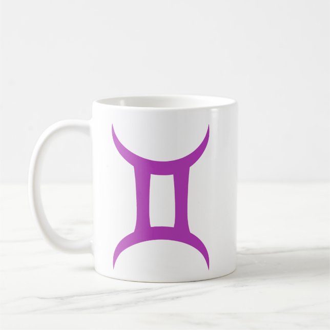Caneca De Café Gemini em Roxo (Esquerda)