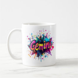 Caneca De Café "Gemini Gemini de Traseira 90: Splatter Paint Mug"