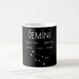 Caneca De Café Gemini Horoscope Astrology Star Sinal de Astrologi