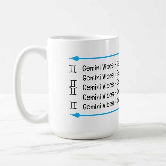 Caneca De Café Gemini Vibes Coffee Mug (Esquerda)