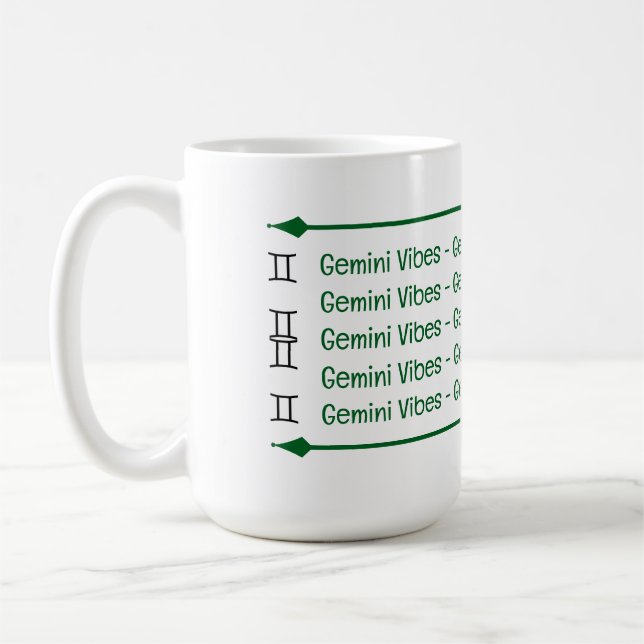 Caneca De Café Gemini Vibes Coffee Mug (Esquerda)