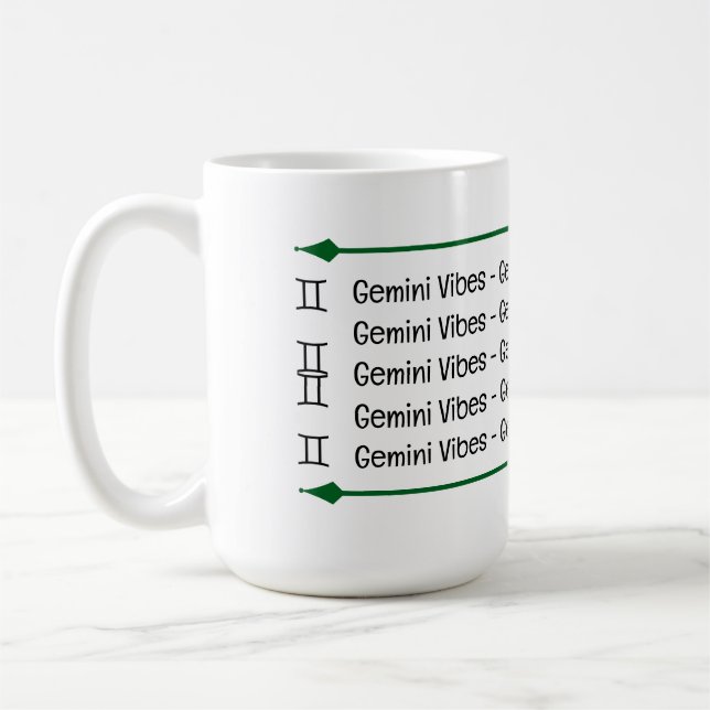 Caneca De Café Gemini Vibes Coffee Mug (Esquerda)