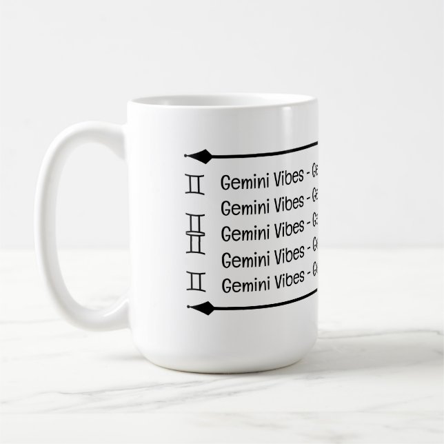 Caneca De Café Gemini Vibes Coffee Mug (Esquerda)