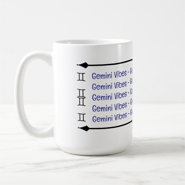 Caneca De Café Gemini Vibes Coffee Mug (Esquerda)