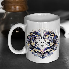 Caneca De Café Gemini Zodiac - Cama Personalizada Elegante
