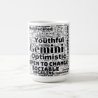 Caneca De Café Gemini Zodiac Word Cloud Inspiron Mug