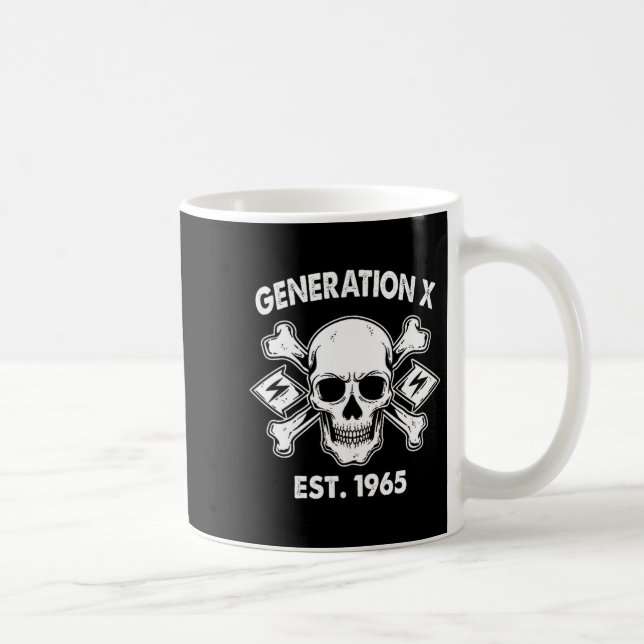 Caneca De Café Gen X 1965 I'm 97% Sure You Don't Like Me Skull (  (Direita)