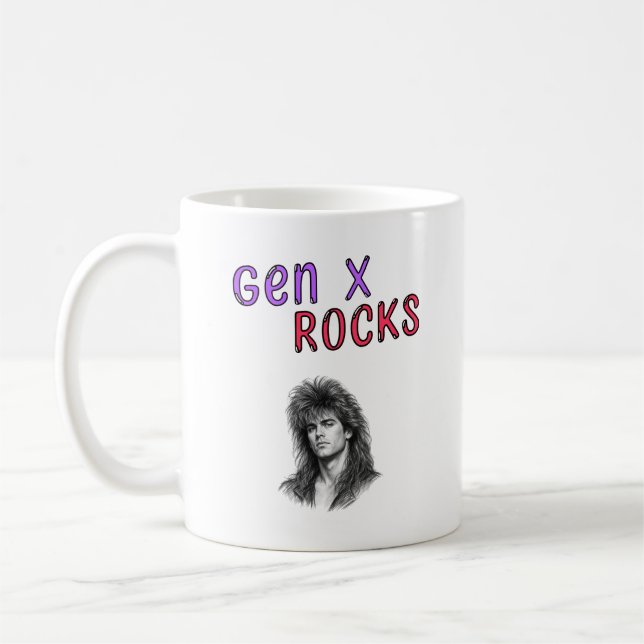 Caneca De Café Gen X Rocks, Foto Personalizável (Esquerda)