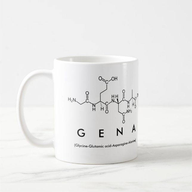 Caneca De Café Gena peptide name mug (Esquerda)