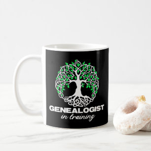 Caneca De Café Genealogista Na Formação De Presentes De Árvores G
