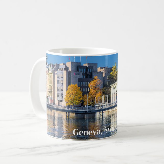 Caneca De Café Genebra, Suiça (Frente Esquerda)