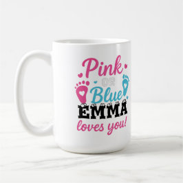 Caneca De Café Gênero Personalizado Revelar Rosa ou Azul Bebê