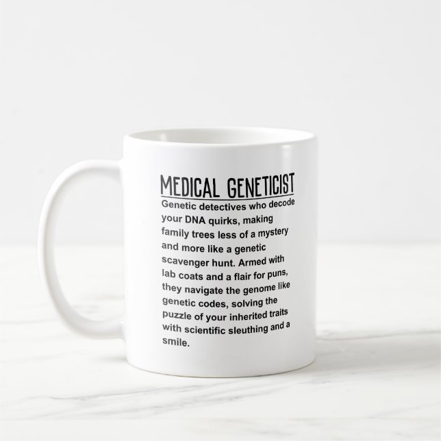 Caneca De Café Geneticista Médica (Esquerda)