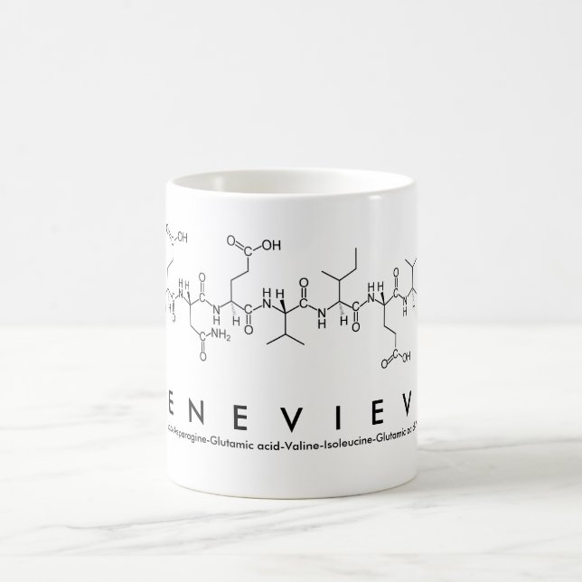Caneca De Café Genevieve peptide name mug (Centro)
