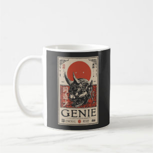 Caneca De Café Genie Mítico com Cavalos e Crimson Sun
