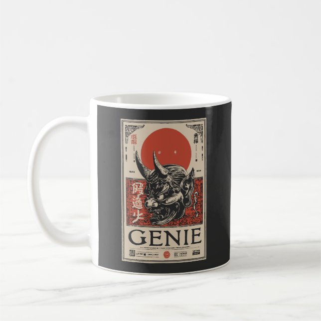 Caneca De Café Genie Mítico com Cavalos e Crimson Sun (Esquerda)
