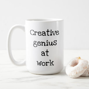 Caneca De Café Gênio criativo no trabalho