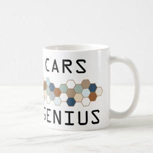 Caneca De Café Gênio dos carros da fixação