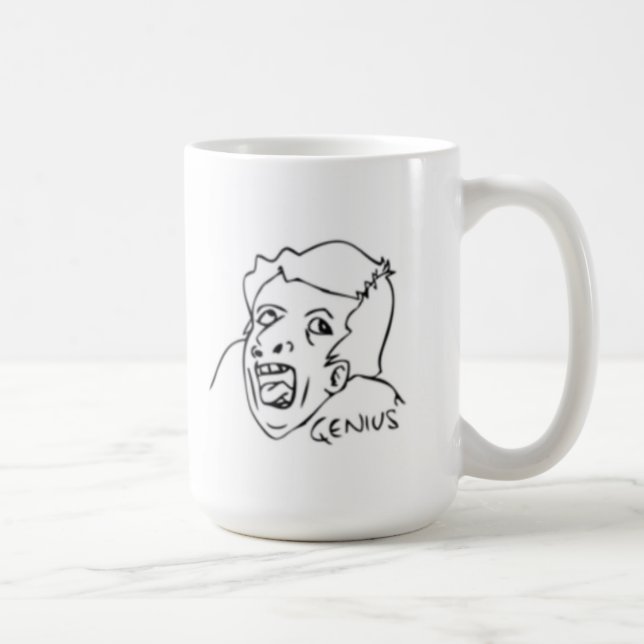Caneca De Café Gênio Meme cómico (Direita)