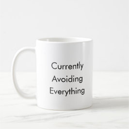 Caneca De Café Gênio Preguiçoso Engraçado Evitando Tudo O Café Mu