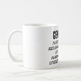Caneca De Café GENOPACE Nações e religiões vivendo em paz.