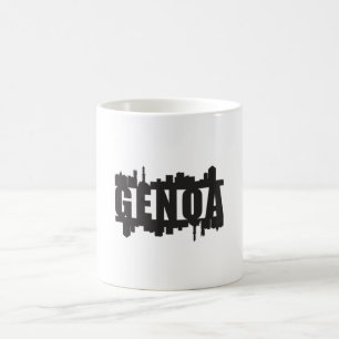 Caneca De Café Génova Itália Cidade Skyline Cityscape Funny Idet