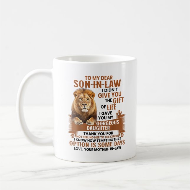 Caneca De Café Genro Eu Te Dei Minha Filha Linda (Esquerda)