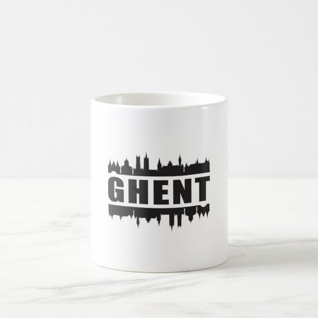 Caneca De Café Gent Belgium Cidade de Gand Bélgica Skyline Citysc (Centro)