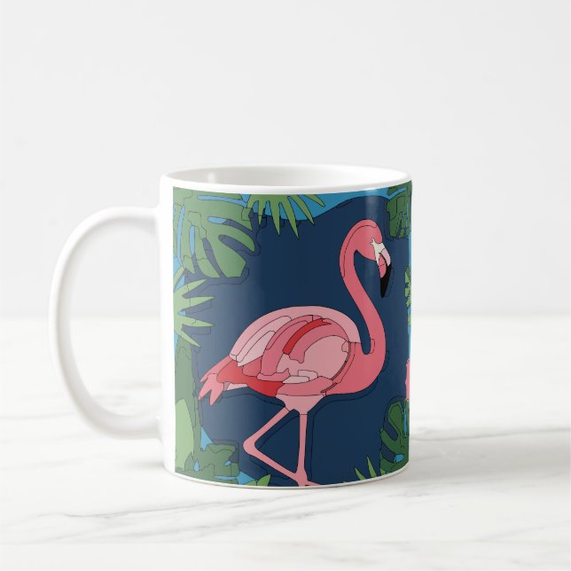 Caneca De Café Geo Flamingo (Esquerda)
