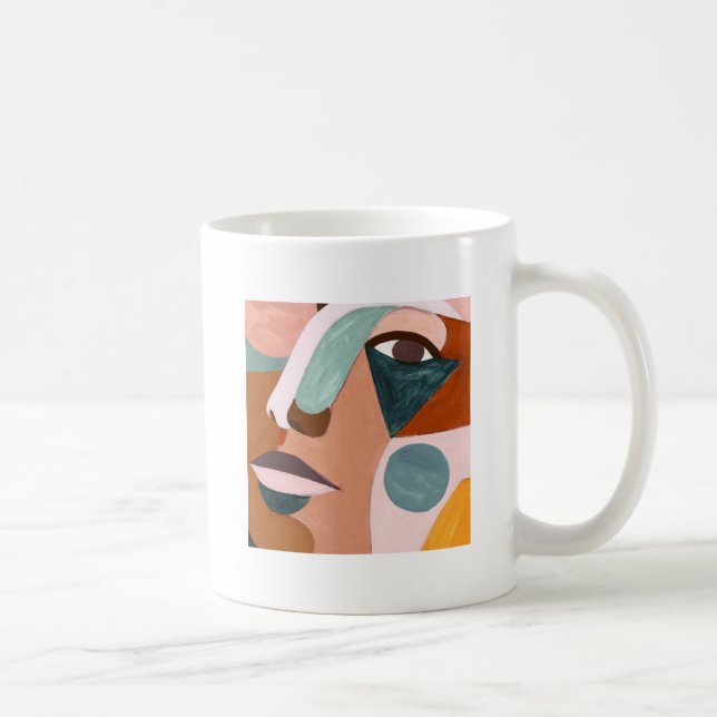 Caneca De Café Geo Half Face (Direita)