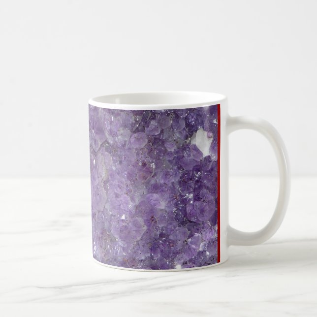 Caneca De Café Geode Amethyst - pedra preciosa de cristal violeta (Direita)