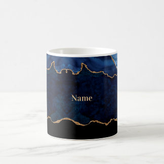 Caneca De Café Geode Blue Gilded