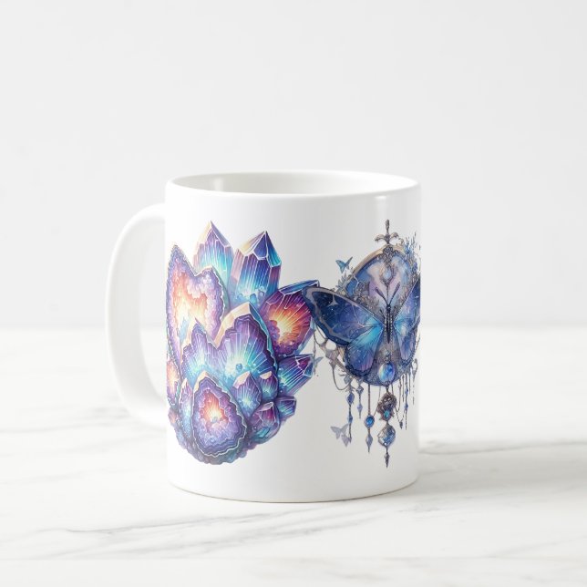 Caneca De Café Geode Crystal Cluster (Frente Esquerda)