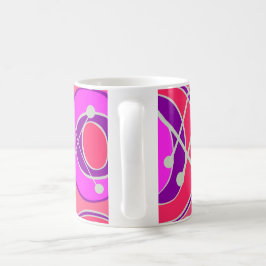 Caneca De Café Geoformas cor-de-rosa, púrpura, laranja