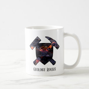 Caneca De Café "Geologia é demais" Logotipo de Martelo com Fluxo 