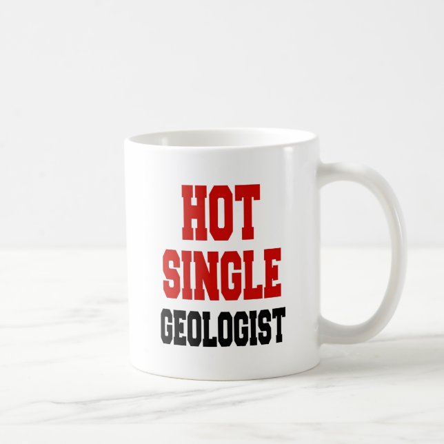 Caneca De Café Geólogo do Solteiro Quente (Direita)