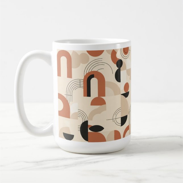 Caneca De Café Geometria abstrata moderna (Esquerda)