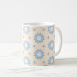 Caneca De Café Geometria Blue Starburst