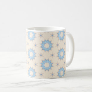 Caneca De Café Geometria Blue Starburst