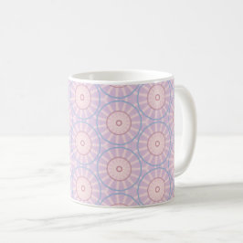 Caneca De Café Geometria de Explosão Solar Rosa