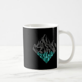 Caneca De Café Geometria de Montanhas Mínimas Natureza Aventura a