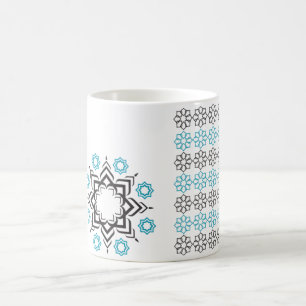 Caneca De Café Geometria Estrela - Design de Mug com Padrão Islâm