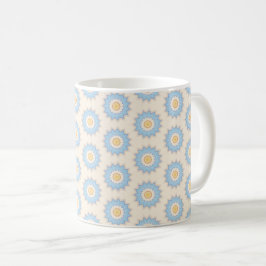 Caneca De Café Geometria Explosão Azul