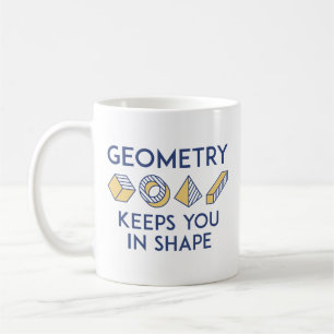 Caneca De Café Geometria Mantém-Nos Em Forma