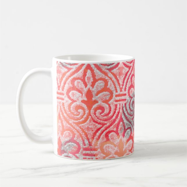 Caneca De Café Geometria padrão moderno de repetição com textures (Esquerda)