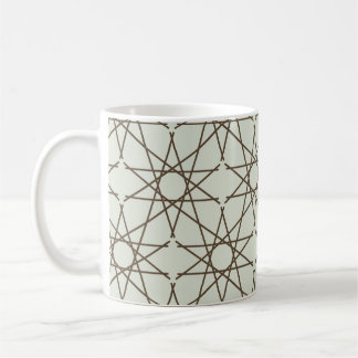 Caneca De Café Geometria Sage Umber