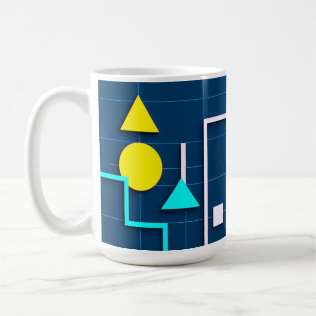 Caneca De Café Geometric Modern Tech (Esquerda)